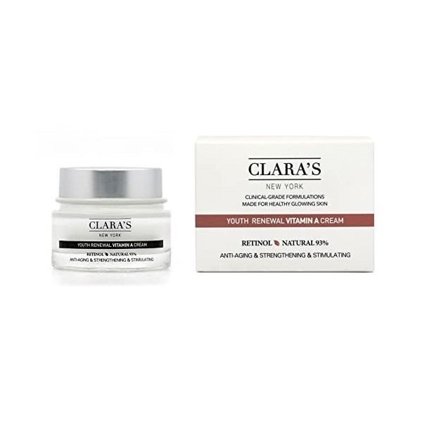 CLARAS NEW YORK Youth Renewal - Vitamin A Cream for Healthy Glowing Skin - 50 ml