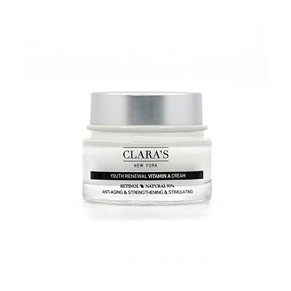 CLARAS NEW YORK Youth Renewal - Vitamin A Cream for Healthy Glowing Skin - 50 ml