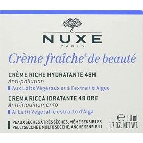 NUXE Lot de X2 Crème Riche Hydratante 50ml | 48h, Crème fraîche de beauté® 50ml | Riche Hydratante, Aux Laits Végétaux Et Ext
