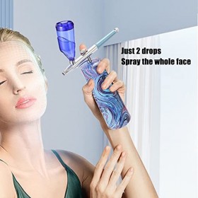 Pulvérisateur Doxygène pour le Visage, Peinture Corporelle Portable, Kit de Maquillage pour Aérographe à Main, Soins du Visa