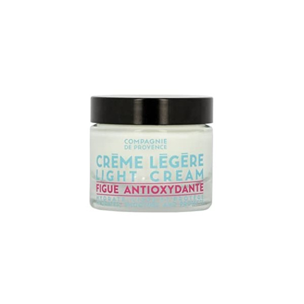 La Compagnie de Provence - Crème Visage Légère 50ml - Figue Antioxydante - Flacon en Verre - Made in France