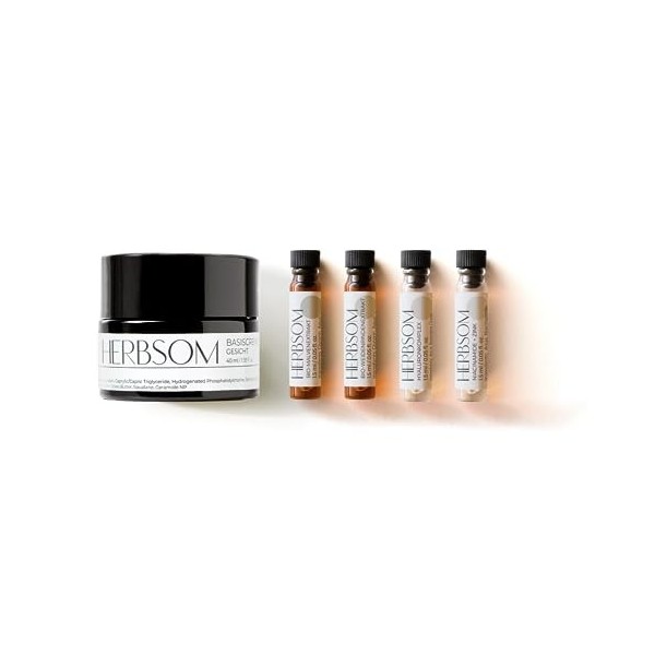 Herbsom Crème visage individuelle pour peaux mixtes - Crème légère pour une hydratation intense et un teint pur et uniforme