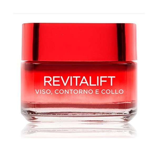 LOréal Paris Revitalift Crème Visage Contours du Cou Traitement Anti-Rides Formule Action Raffermissante Profonde avec Effet