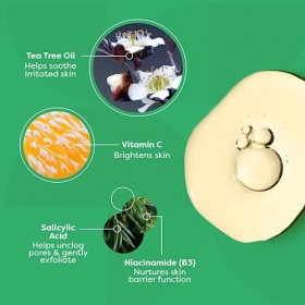 Tea Tree Clear Skin Serum, Age-Defying formula for acne-prone skin with 20% Vitamin C, Retinol, Niacinamide, Salicylic Acid &