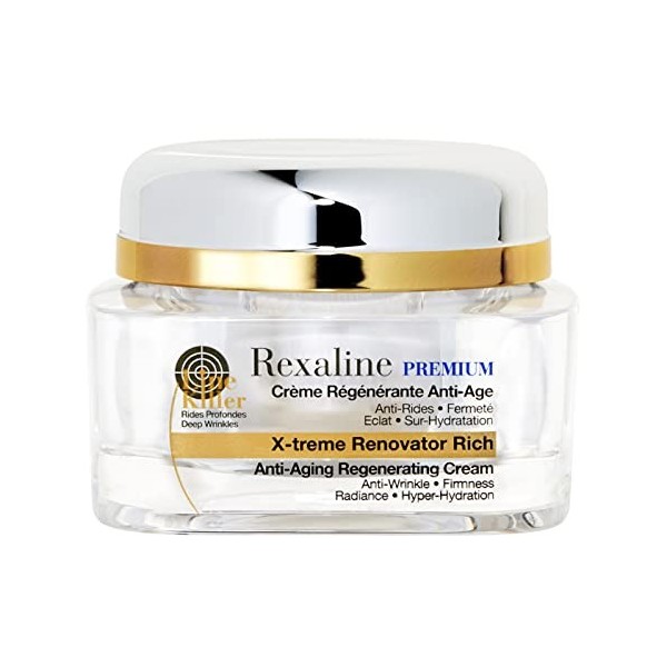 Rexaline - X-treme Renovator Rich -Crème Régénérante Anti-Âge -Crème anti ride à lAcide Hyaluronique - Nourrissante, apaisan