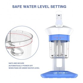 Sauna Facial Portable, Vapeur Facial Vapeur Facial Vapeur Facial à Lozone Vapeur Facial Chaud avec Buse Rotative à 360 ° Vap