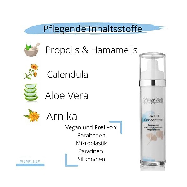 Marina Müller Cosmetics – Herbal Calm Gel Sérum – impuretés de la peau acné Pickel 24H Soin sans graisse antibactérien pour é