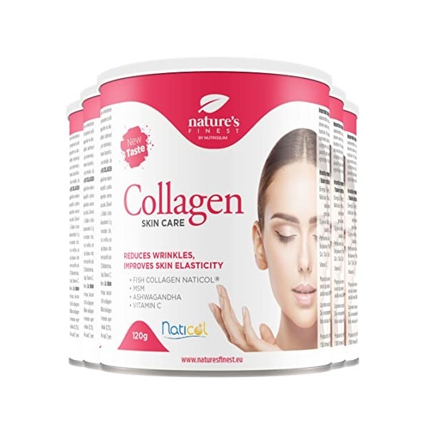 Natures Finest Collagène SkinCare | Mélange Boisson au Collagène Haute Absorption 100% naturelle | Aide à Réduire les rides 