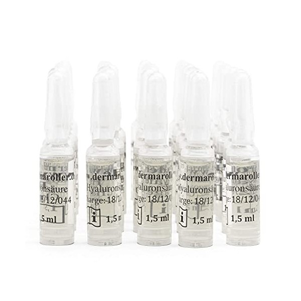 Dermaroller Pack dampoules dacide hyaluronique 0,35 % de 1,5 ml 1x 30 des morceaux 