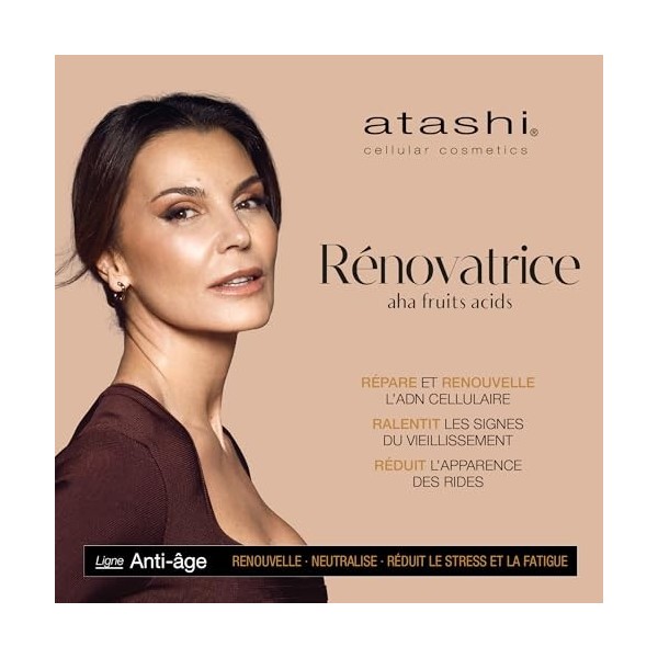 Atashi | Crème Rénovatrice Anti-âge | Régénérant vos Cellules de la Peau pendant la Nuit | Répare et Renouvelle | Crème de Nu