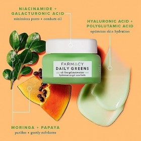 Farmacy Gel hydratant pour le visage sans huile Daily Greens - Crème hydratante quotidienne pour le visage avec de lacide hy