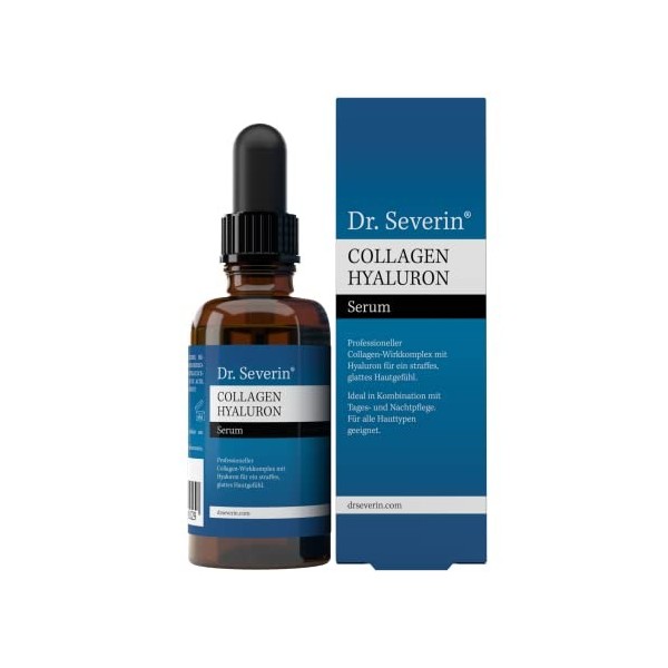 Dr. Severin® Sérum à lacide hyaluronique - À base de collagène maritime - Boost anti-rides - Bétaïne végétale et glycérine -