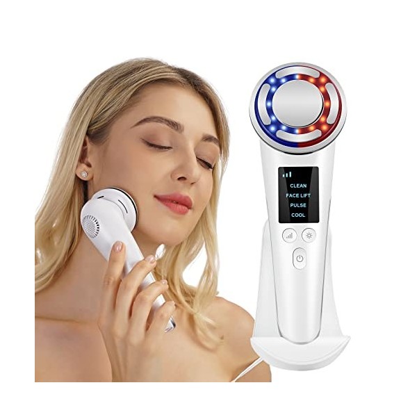 MEBAY Masseur Facial pour les soins de la peau, équipement de beauté multifonctionnel anti - rides haute fréquence EMS Toning