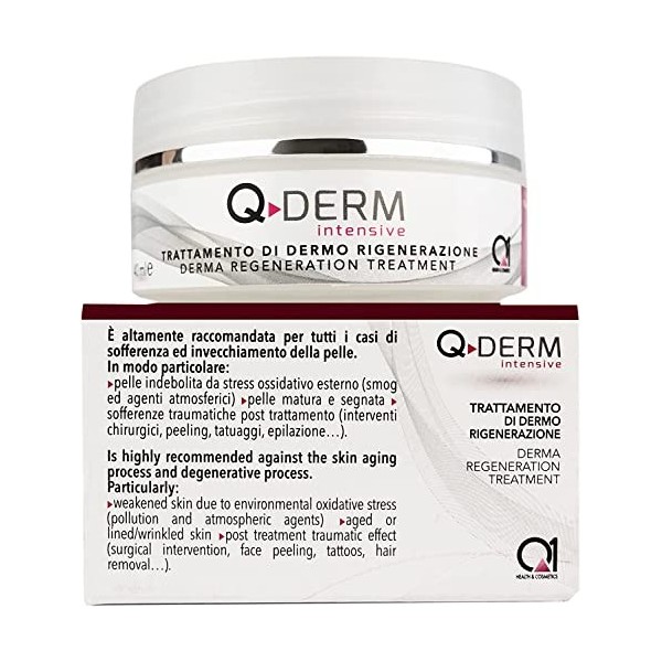 Q1 Q-Derm Intensive, Crème anti-rides pour femmes avec effet rafraîchissant et hydratant, Crème pour cicatrices, régénère et 