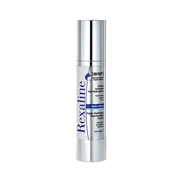 Rexaline Hydra-Dose Crème Jeunesse Sur-Hydratante Crème Anti-ride à lAcide Hyaluronique Soin Visage, 50 ml