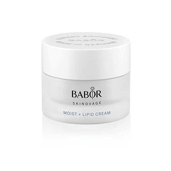 BABOR Skinovage Moist & Lipid Cream, Crème Riche pour Le Visage pour Peaux Sèches, Soin Hydratant Intensif Au Beurre De Karit