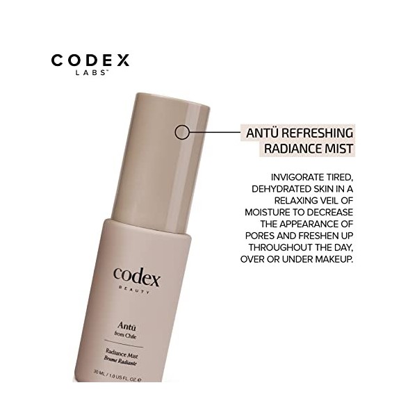 Codex Beauty - Brume radiante rafraîchissante Antü | Peaux ternes et endommagées par le soleil 30 ml 