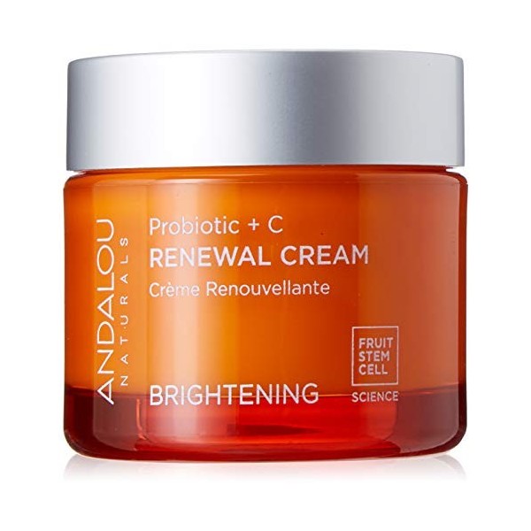 Andalou Naturals Brightening Probiotic + C Renewal Cream 1.7 fl oz 50 ml Cream by Andalou Naturals