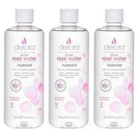 Derora Eau de rose pure – Spray hydrolat 100% pur et naturel | Soin de la peau pour apaiser et hydrater la peau, le visage et