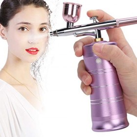 Machine faciale à oxygène professionnelle - Pulvérisateur doxygène à leau - Aérographe portatif à jet hydratant pour la pea