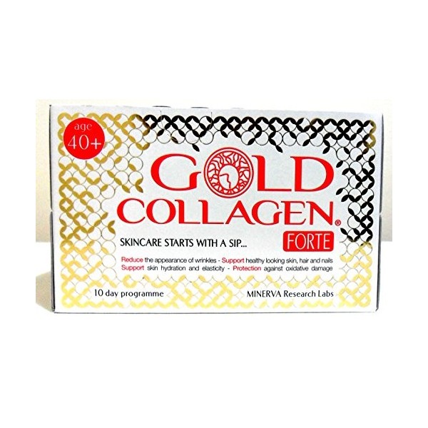Minerva Gold Collagen Drink Forte pour 40 ans et plus Programme de 10 jours – Lot de 9