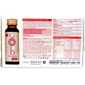 Minerva Gold Collagen Drink Forte pour 40 ans et plus Programme de 10 jours – Lot de 9