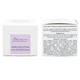 Floèm - Crème Nuit Anti-âge, Redonne Volume au Visage et Détend la Peau, Formule Riche en Cellules Souches de Rhododendron à 