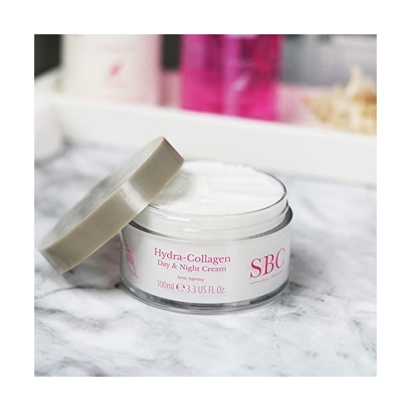 SBC Skincare - Crème visage au collagène marin - 100 ml - Aide à limiter les ridules - Idéale pour les peaux sèches ou abimée