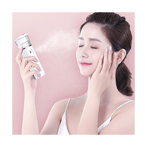 Mini Sauna Facial Visage Portable - Nano Ionique Visage Steamer, Humidificateur Appareil Facial, Vapeur Visage Sauna Facial V