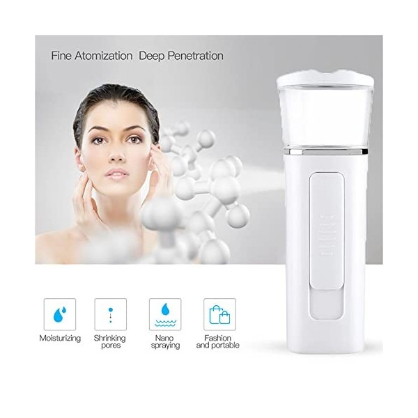 Appareil Spa Facial - Nano Ionique Visage Steamer, Machine Vapeur Visage, Vapeur Visage Sauna Facial Vaporisateur Pulvérisate