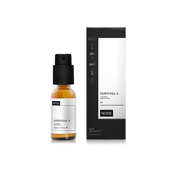 NIOD Survival 0 NETWORKED DEFENCE SYSTEM 30ml, Designed for nighttime use by all skin tones.