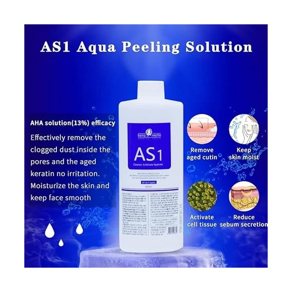 Aqua Peeling Solution AS1 SA2 AO3 de machine de beauté de solution anti-vieillissement liquide hydratant de nettoyage en prof