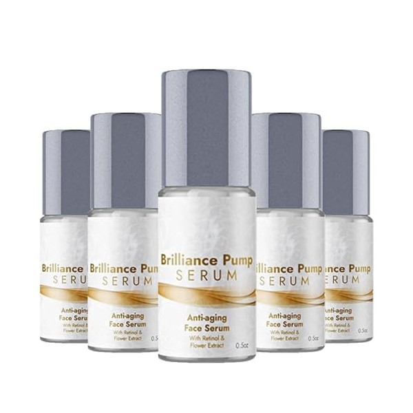 Brilliance Pump Serum, Brilliance Pump Serum Anti Aging Face Serum, Age Defying Eye Moisturizer Serum, Reduce Fine Lines And 