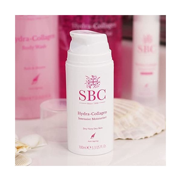 SBC Skincare - Crème pour le visage au collagène marin - 100 ml - Aide à nourrir, hydrater, adoucir et revitaliser la peau - 