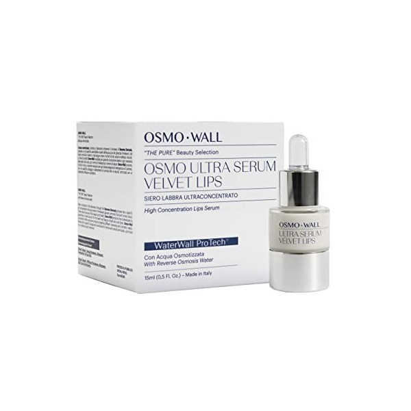 Osmowall Osmo Ultra Sérum Velvet Lips, Sérum Lèvres Ultra concentré Pour Hydrater et lisser les lèvres sèches, gercées et pré