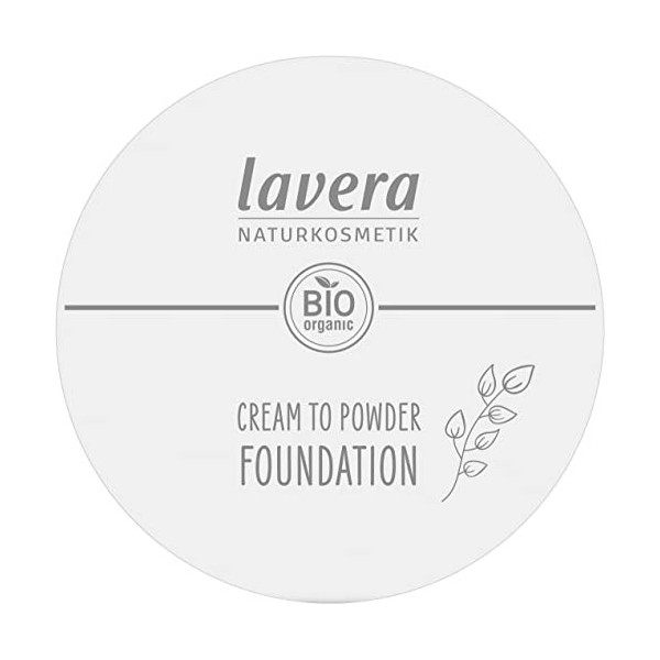 lavera Cream to Powder Foundation -Light 01- nude - Organic Almond Oil & Vitamin E - Vegan - Moisturizing - Intensive Coverag