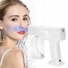 Spray Nano Hair Steamer, Pistolet à Vapeur pour Cheveux, Charge USB Lumières Bleues Nanomètre Pistolet Pulvérisateur Portable