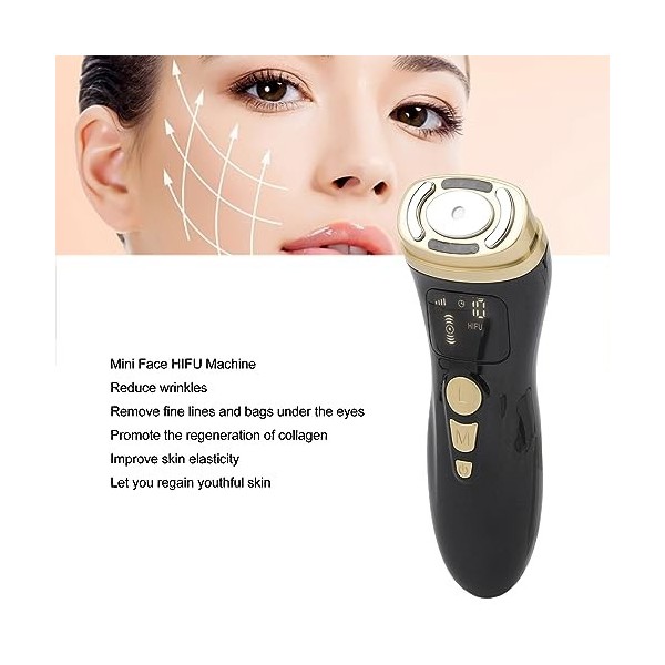 Machine de beauté HIFU pour le Visage, une Meilleure Absorption Favorise le Collagène 3 Modes délimination des Rides RF Raff