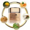 GLO24K Crème de jour hydratante à lor 24k, anti-âge aux vitamines, acide hyaluronique, collagène