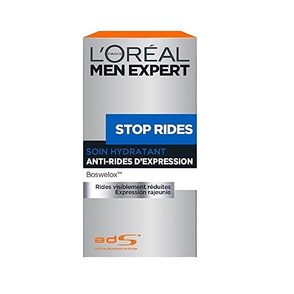 MEN EXPERT - Réduisez les rides dexpression avec ce soin visage en flacon pompe 50ml - Lot De 3