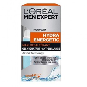 Gel Hydra Energetic Maxi Désaltérant - Soin Visage pour Homme 50ml - MEN EXPERT - Lot De 3