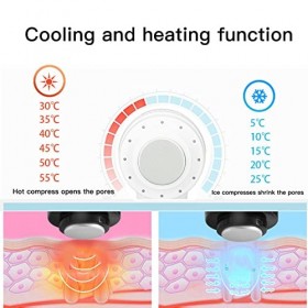 Instrument Facial Chaud et Froid, LED Allume lInstrument de beauté Chaud et Froid 3 Modes élargissent les Pores pour les Cer