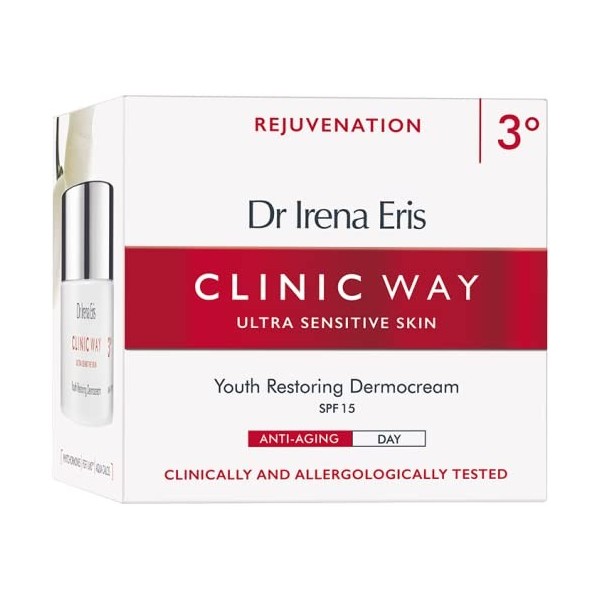 Dr Irena ERIS phytohormonale revitalisation 50+ Crème Anti Rides 3 degré pour Jour SPF 15, Lot de 1 paquet 1 x 50 ml 