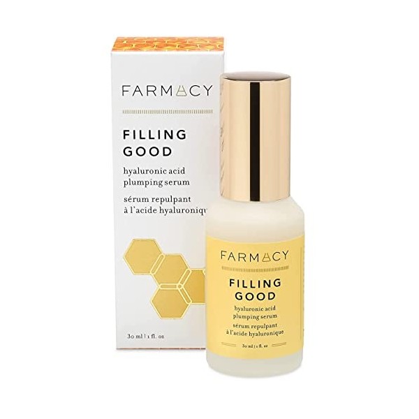 Farmacy Beauty Filling Good Hyaluronic Acid Serum for Face - Sérum facial anti-âge aux peptides de collagène végétaliens