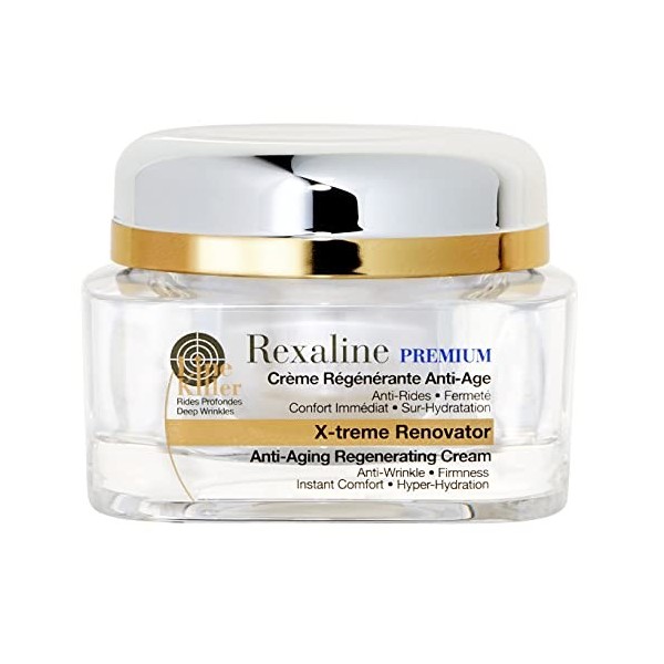 Rexaline - X-treme Renovator - Crème Régénérante Anti-Âge - Crème anti ride à lAcide Hyaluronique - Hydratante, nourrissante