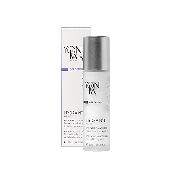 Yon-Ka Hydra N°1 Fluide Hydratant Matifiant Peau Normale à Grasse Déshydratée 50ml - Hydratation profonde longue durée sans b