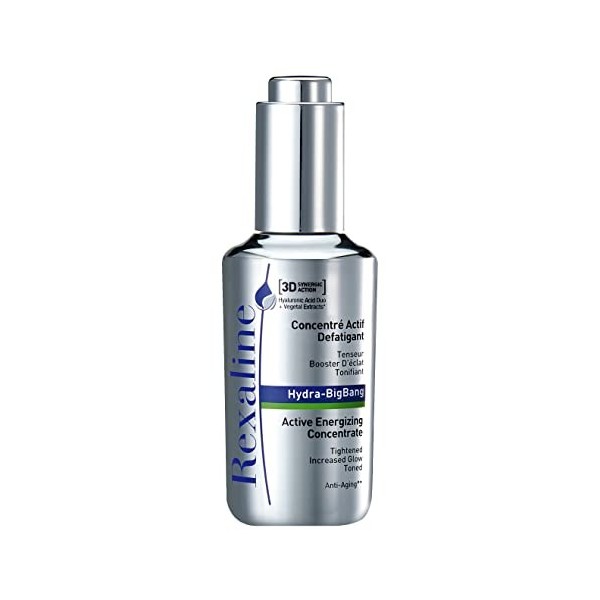 Rexaline - Hydra-BigBang - Concentré Actif Defatigant - Sérum anti âge et anti-ride à lAcide Hyaluronique - Soin visage lift