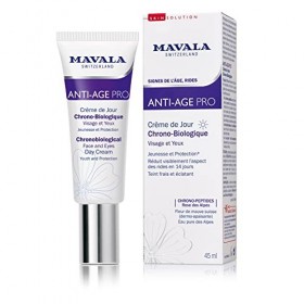 Mavala - Crème de Jour Chrono-Biologique Anti-Âge Pro - Soin Visage et Yeux - Jeunesse et Protection - Réduit les Rides en 14