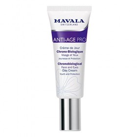 Mavala - Crème de Jour Chrono-Biologique Anti-Âge Pro - Soin Visage et Yeux - Jeunesse et Protection - Réduit les Rides en 14