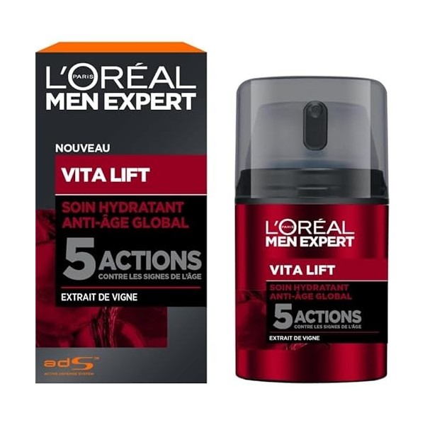 MEN EXPERT - Soin Vitalift 5 Anti-Âge 50Ml - Lot De 2